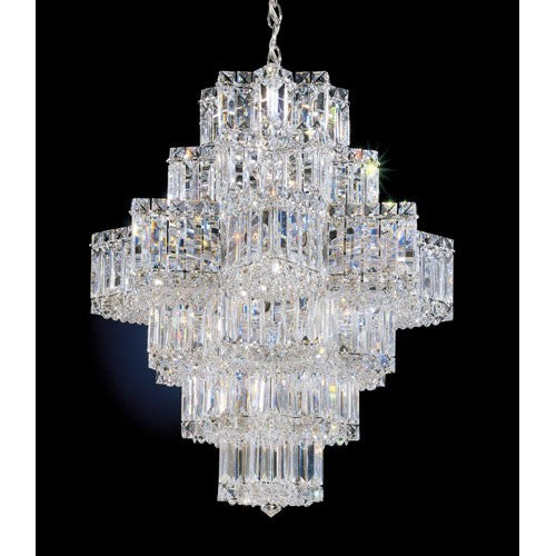 Silver 21-Light Clear Gemcut Pendant