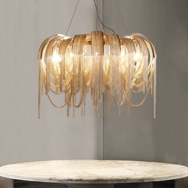 Nordic Restaurant Bedroom Minimalist Chain Chandelier