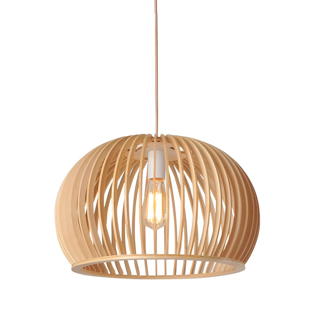 Semi-circle Wood Lantern Shaped Nordic Chandelier