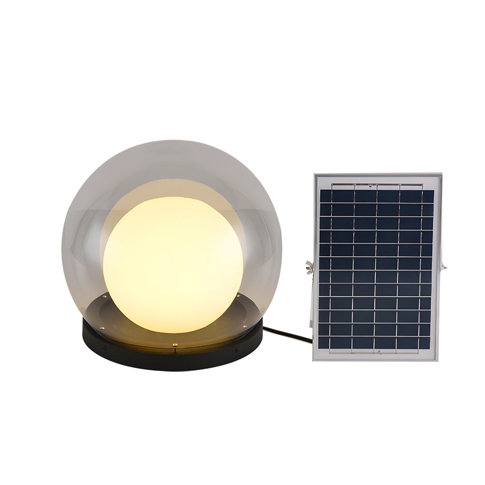 Solar Bubble Lunar Post Light Waterproof Globe Outdoor