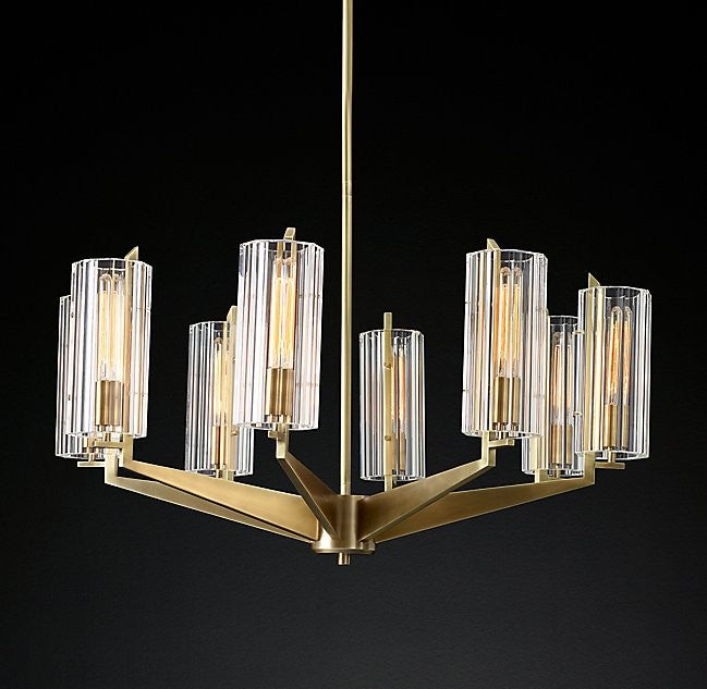 Simple Lights Metal Crystal Chandelier