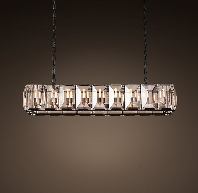 American- 18 Lights Square Crystal Chandelier