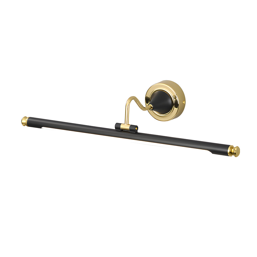 Gold and Black Rotatable Linear Vintage Vanity Light