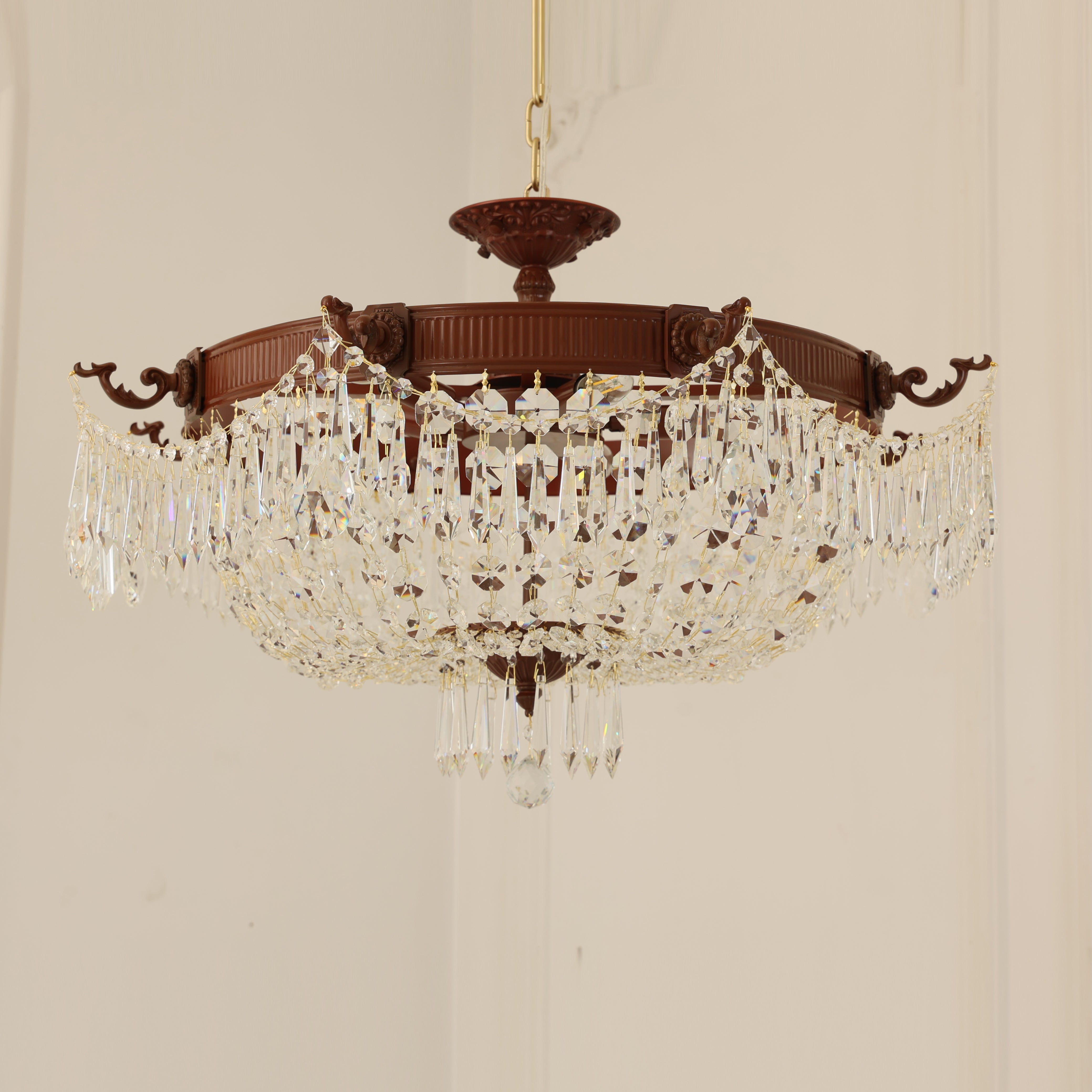 Corp Winchester French Gold Ten-Light Semi-Flush