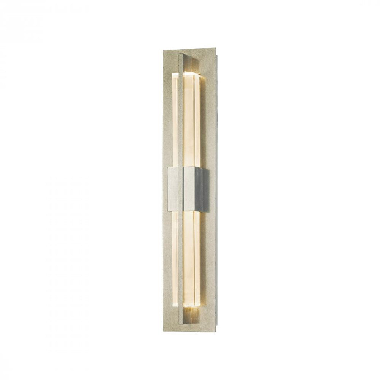 Double Axis Wall Light, 1-Light, LED, Vintage Platinum, Clear Glass, 23.5"H, Hardwired Wall Sconce, 4.6"W x 23.5"H