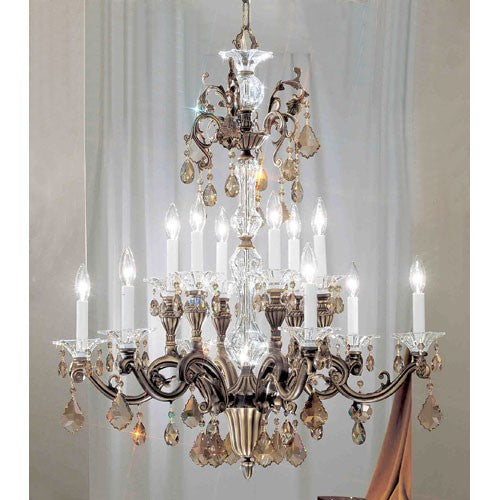 Via Firenze Roman Bronze Twelve-Light Chandelier