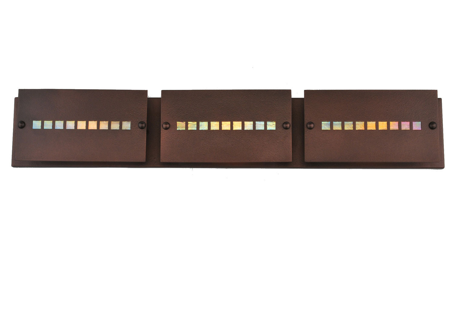 Moss Creek Stepping Stone 36 Inch 3-Light 6.00" Cinnamon Coffee Metallic Wall Sconce front view