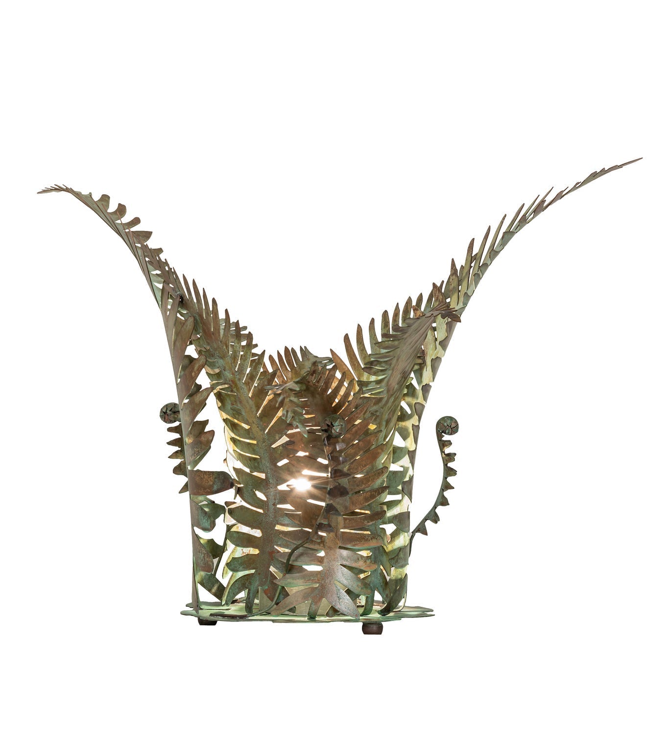 Fern 18 Inch 1-Light 18.00" Verdi Copper Table Lamp detail view 3