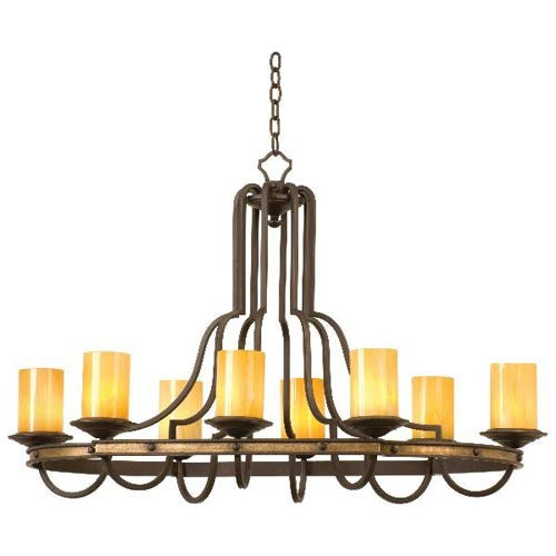Durango Eight-Light Rectangular Chandelier