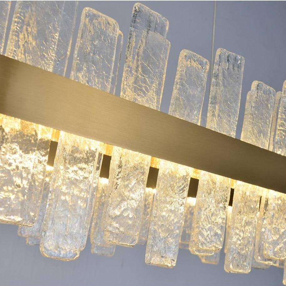 Ariano Frosted Glass Dining Room Chandelier detail view 6