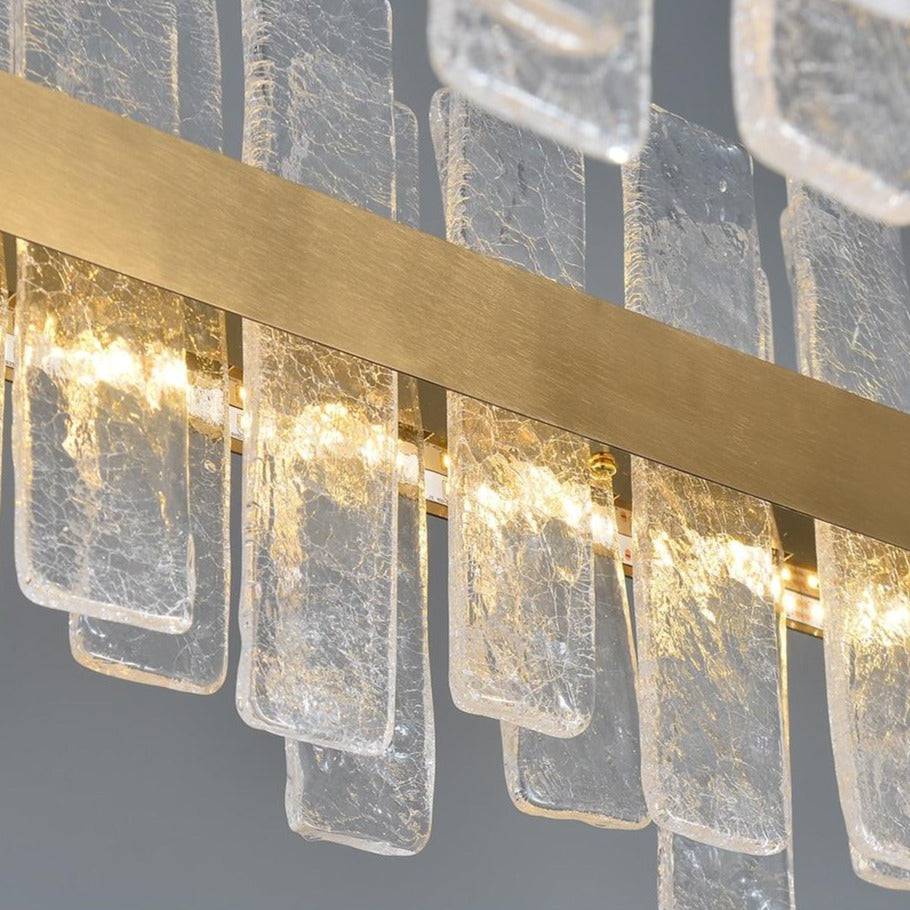 Ariano Frosted Glass Dining Room Chandelier detail view 7