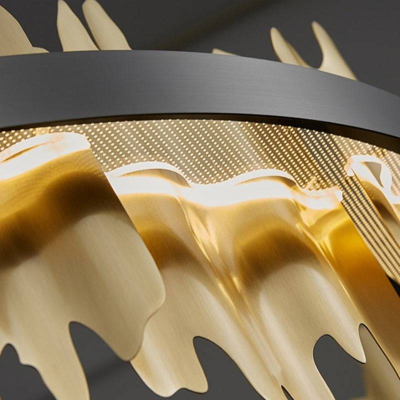 Nera 2-Tier Brushed Brass Modern Chandelier