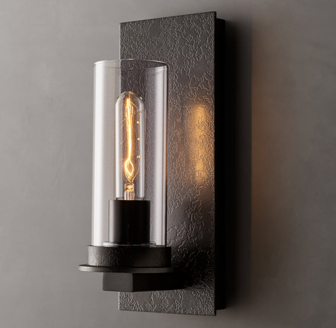 Ondra Clear Glass Wall Light, Bedroom Wall Sconce, detail 2