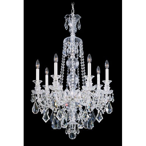Hamilton Silver Seven-Light Clear Heritage Chandelier