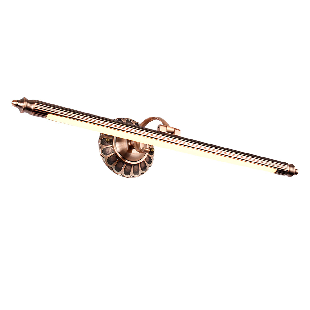 Retro Cylinder LED Bathroom Vanity Light with Flower