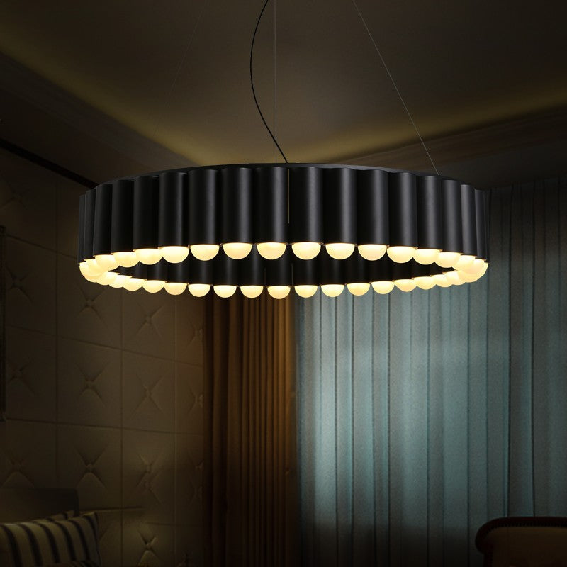 Minimalist Villa Complex Lobby Lamps Metal Chandelier