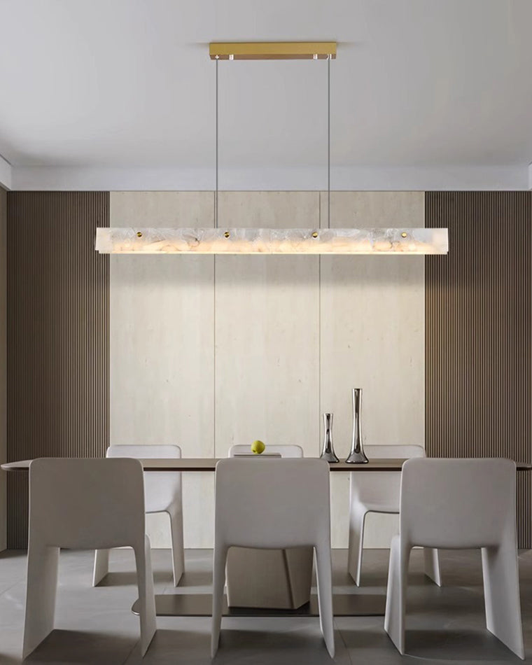 Linear Alabaster Chandelier