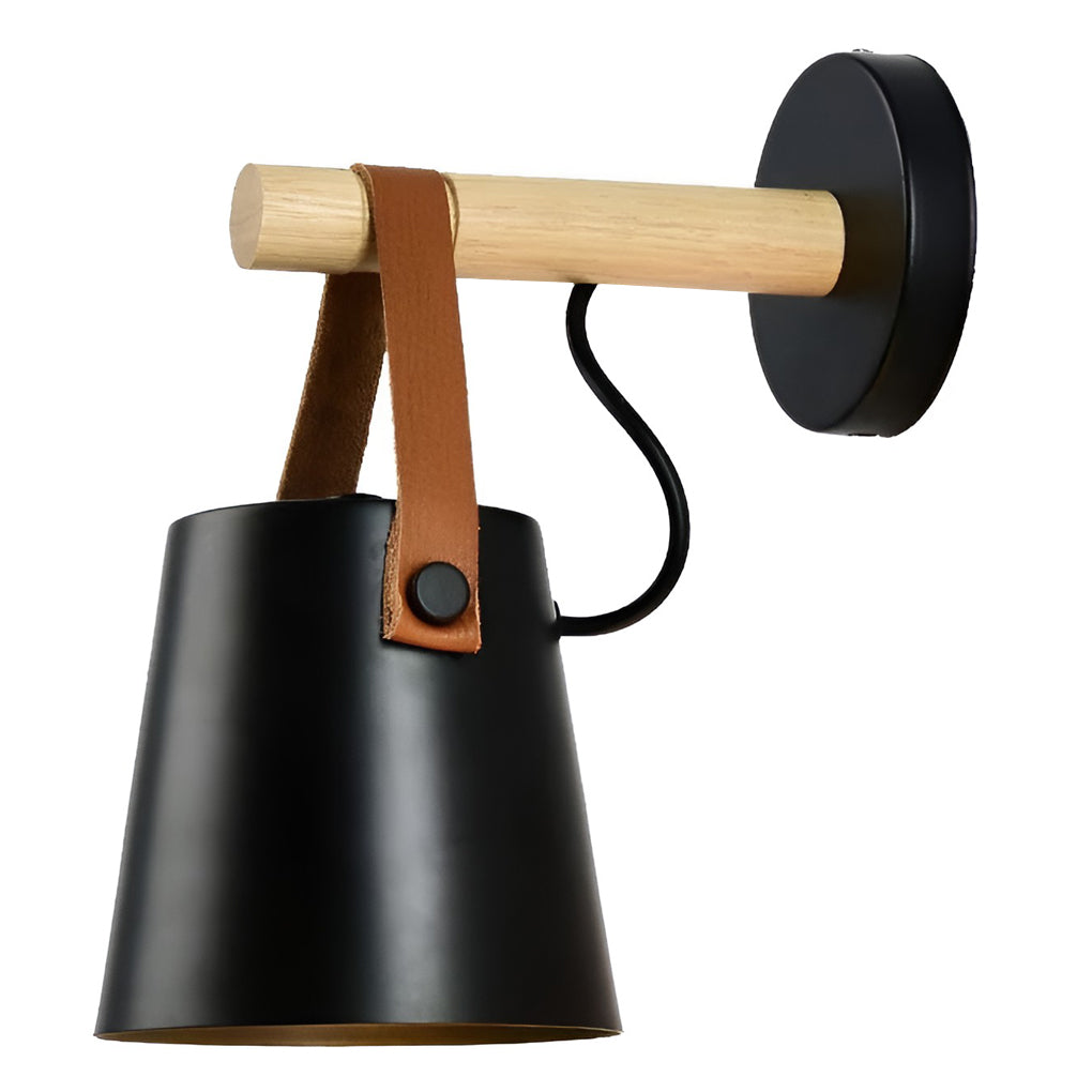 Timeless Wood Metal Nordic Plug-In Wall Light, Plug-In Wall Sconce, detail 7