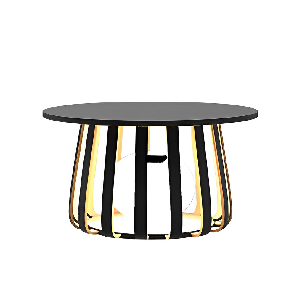 Round Waterproof RGB Iron Small Coffee Table Floor Lamp