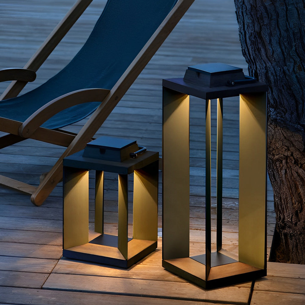 Portable Creative LED Waterproof Black Contemporary Solar Lawn Lamp, table lamp, main view, Tianguang Select