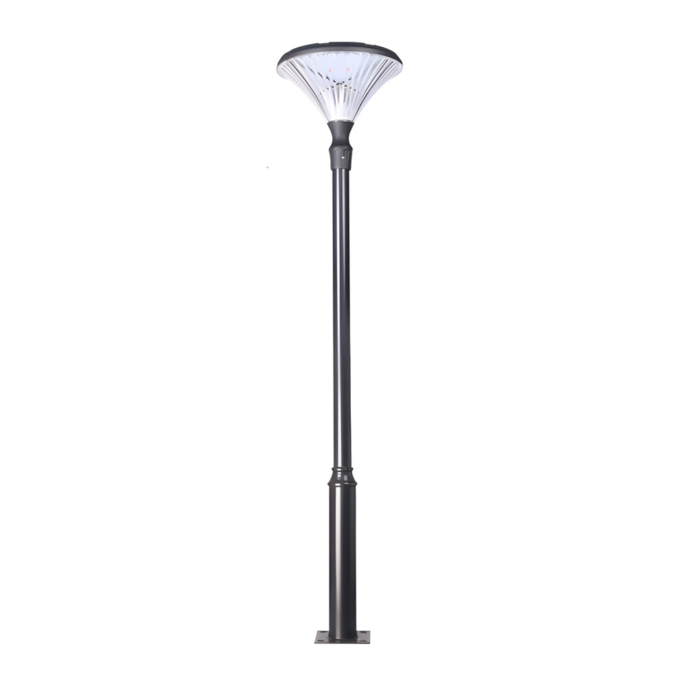 1-Light Black Outdoor LED Solar Lamp Post and Pole