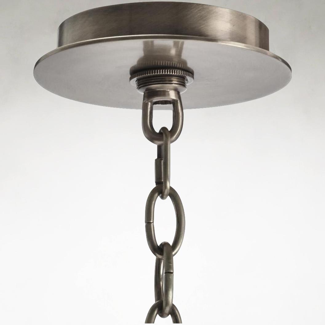 Si x -Light Acrylic and Nickel Ceiling Chandelier