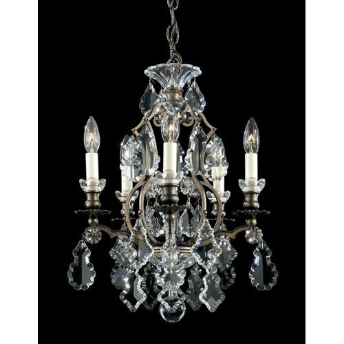 Five-Light Clear Heritage Handcut Crystal Chandelier