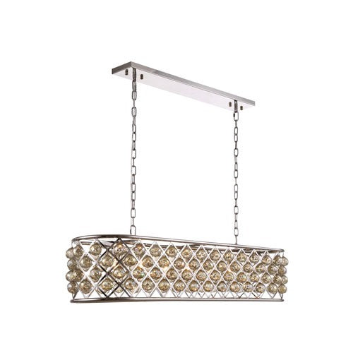 Madison Polished Nickel Seven-Light Pendant with Golden