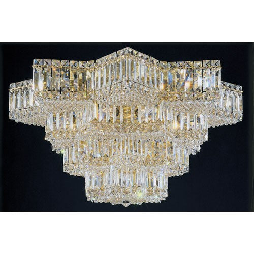 Gold 29-Light Clear Gemcut Flush Mount Light
