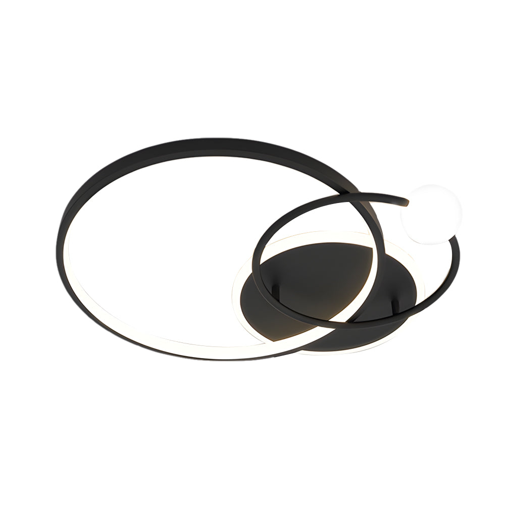 Multi-circle LED Flush Ceiling Light Gold/Balck/White