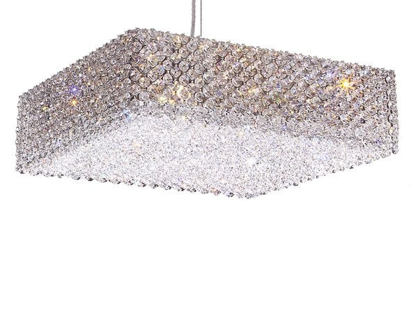 Contemporary Crystal Chandelier in Polished Chrome