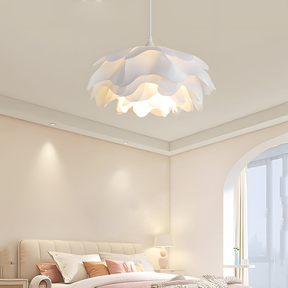 Close-up angle of Versatile Acrylic Flower Pendant Lamp: Design, 3-Step showing form and material detail
