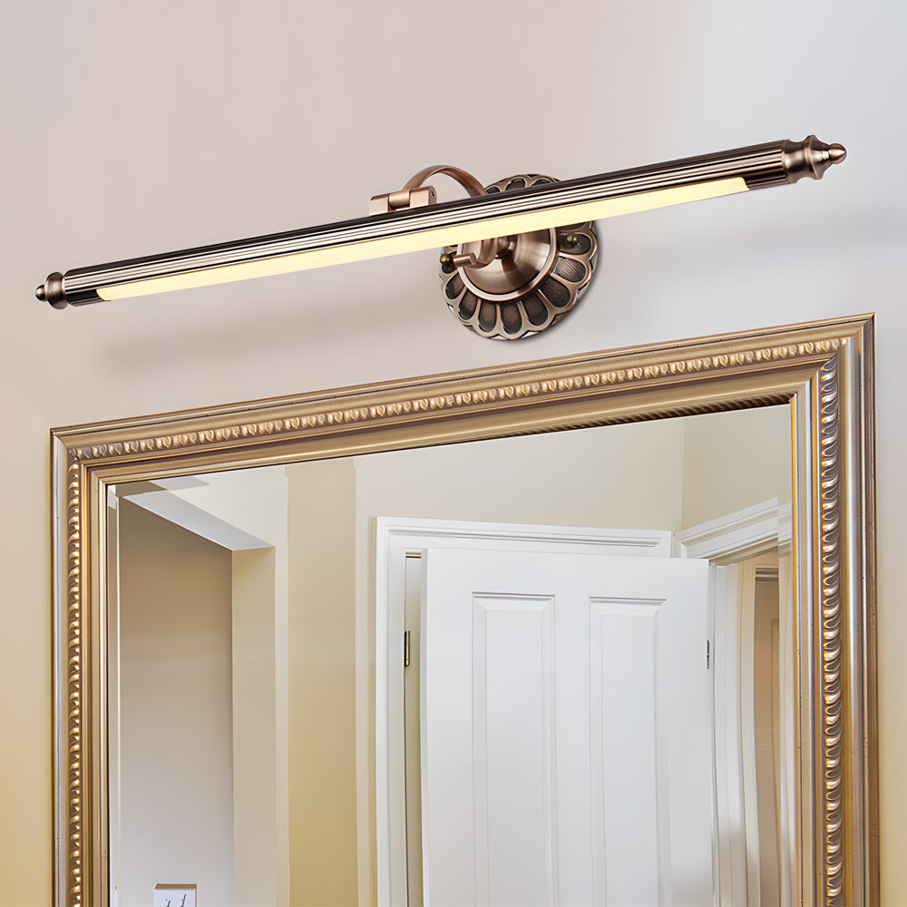 Retro Cylinder LED Bathroom Vanity Light with Flower