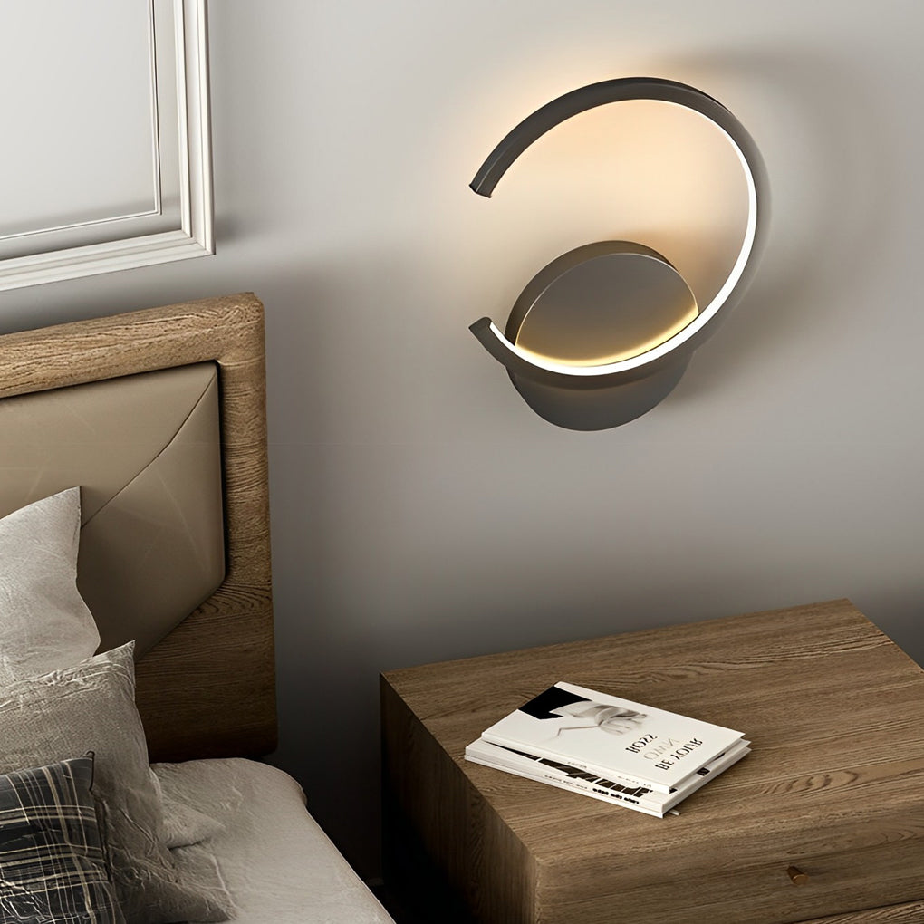 Creative Circular Stepless Dimming LED Nordic Wall Light Sconces Lighting, Bedroom Wall Sconce, detail 6