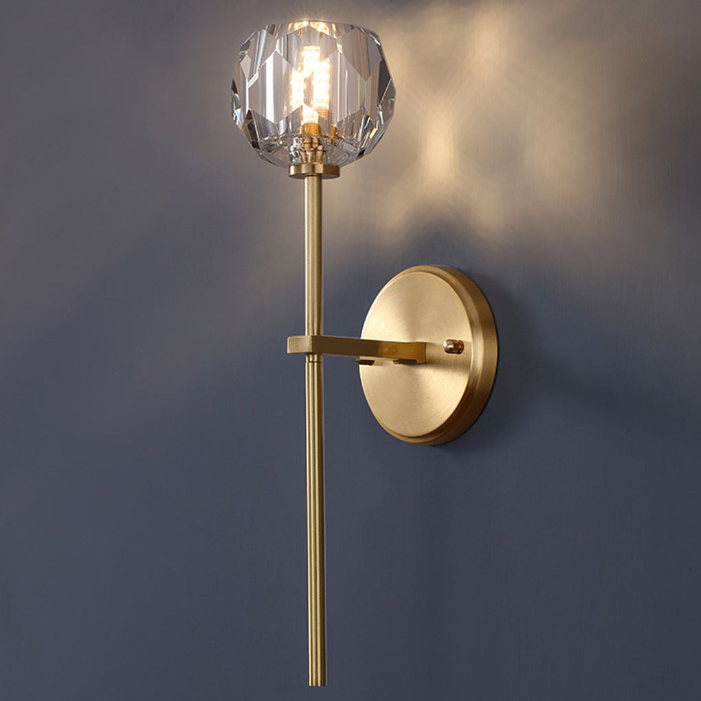 Ball-shaped LED Crystal Gold Postmodern Plug in Sconce Lighting Wall Light - Wall Lamp, Plug-In Wall Sconce, detail 10