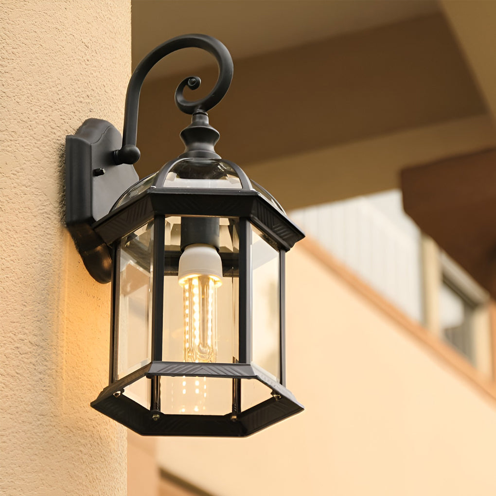 Double-layer Waterproof Glass E26 Vintage Wall Light, Wall Sconce, detail 4