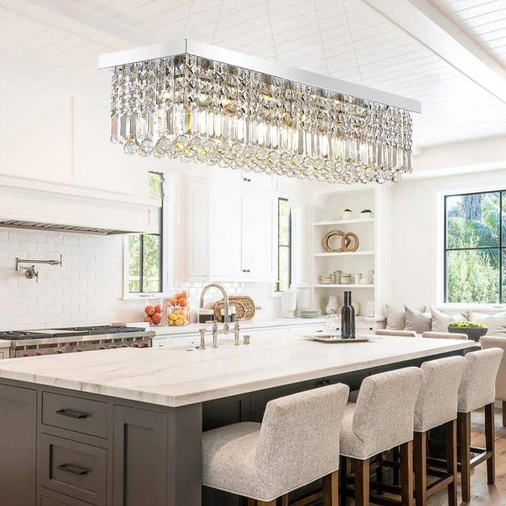 Crystal Kitchen Rectangle Chandelier