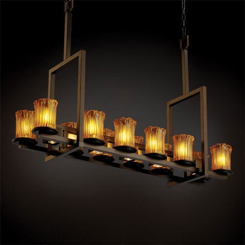 Group Veneto Luce Dakota 12-Up and Dark Chandelier