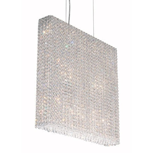 Stainless Steel 11-Light Crystal Elements Pendant Light