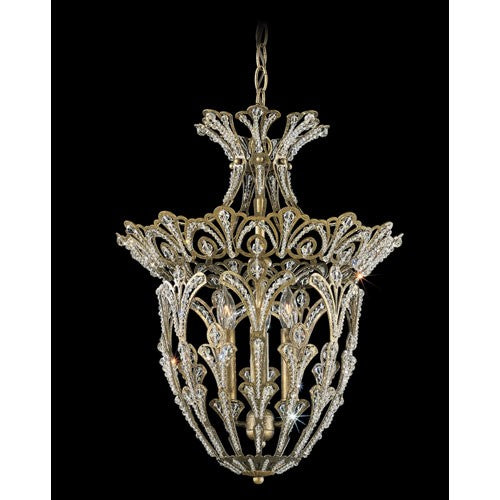 Gold Four-Light Crystal Swarovski Elements Pendant 15W