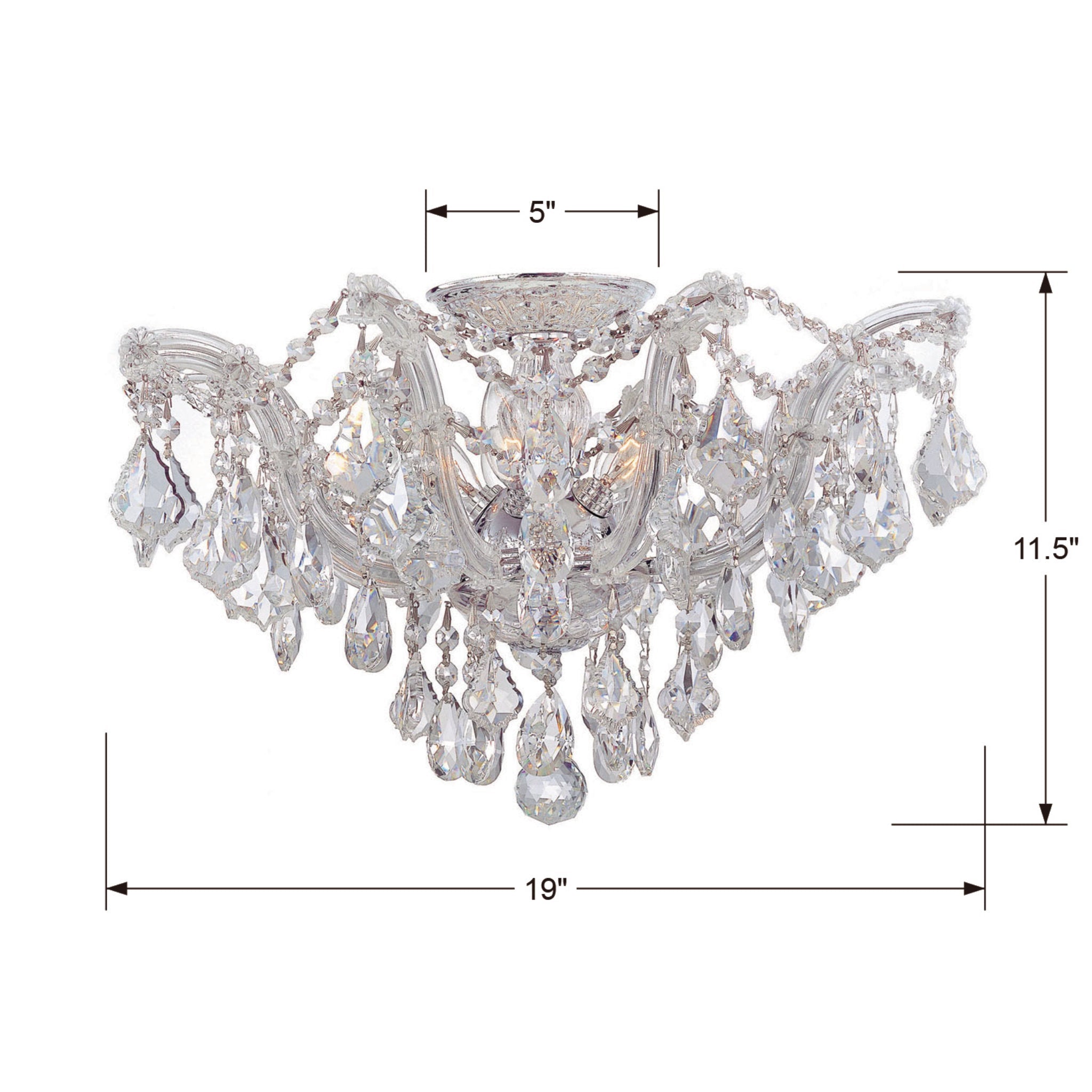 Maria Theresa 19-Inch Swarovski Strass X Ceiling Light