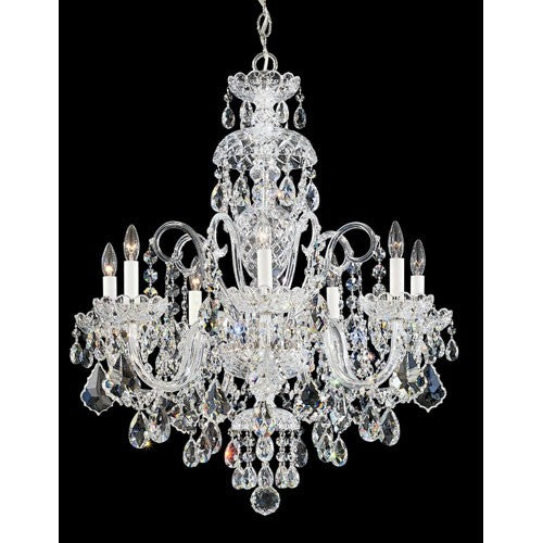Olde World Silver Seven-Light Crystal 25W X Chandelier