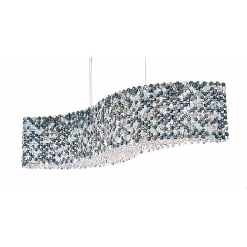 Stainless Steel 13-Light Azurite Elements Pendant Light
