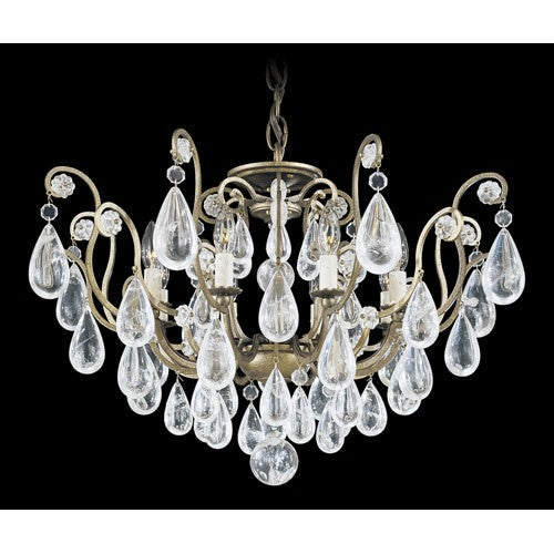 Versailles Etruscan Gold Eight-Light Clear X Chandelier