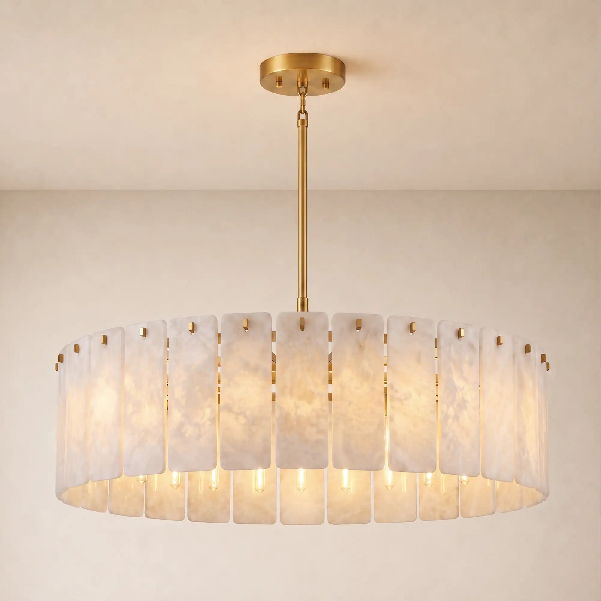 Lunara Alabaster Round Chandelier