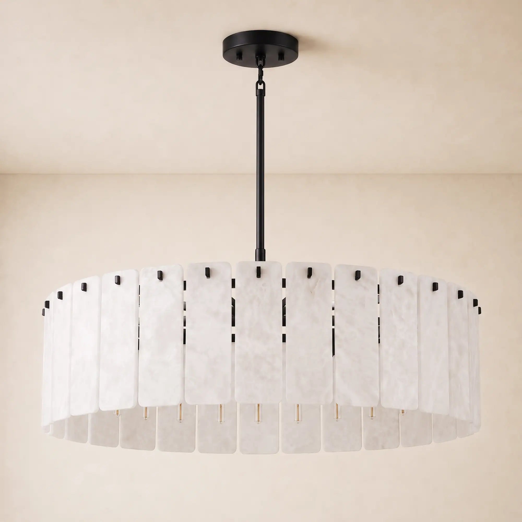 Lunara Alabaster Round Chandelier