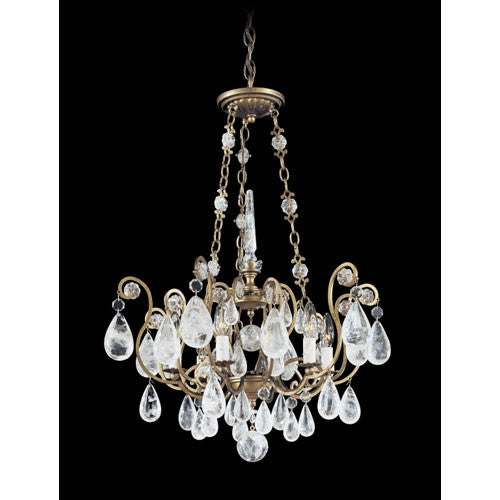 Versailles Etruscan Gold Six-Light Clear 22W Chandelier