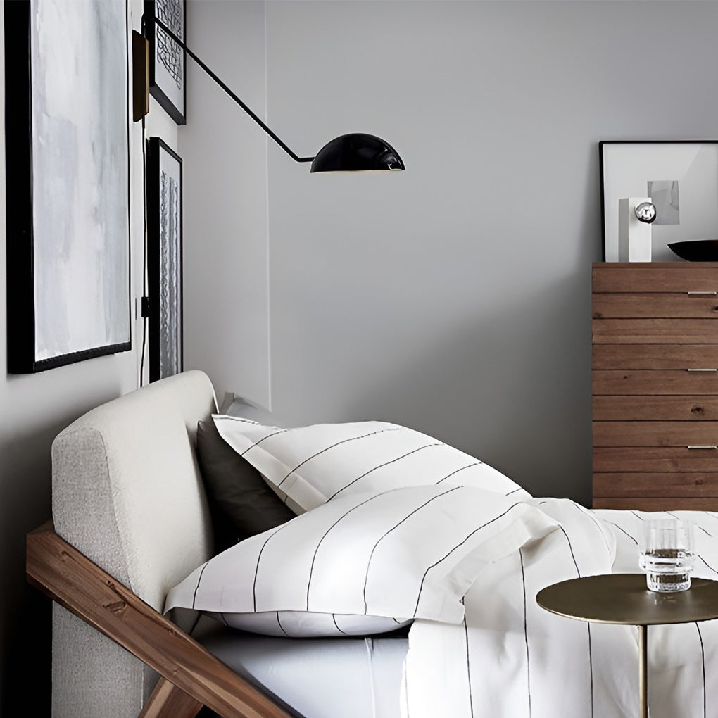 Adjustable Creative E26 Nordic Pivot Arm Wall Light, Bedroom Wall Sconce, detail 3
