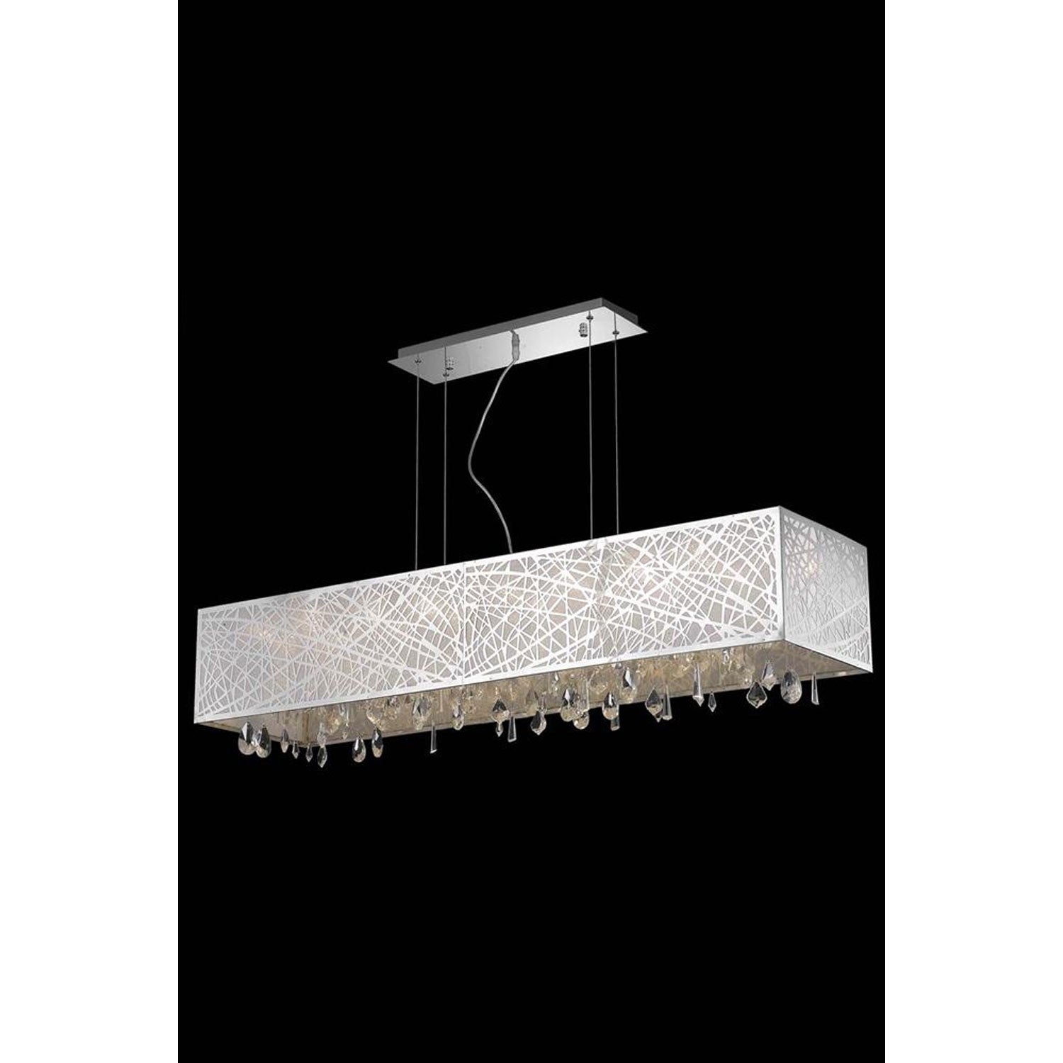 Mirage Chrome Eight-Light Pendant with Royal Cut