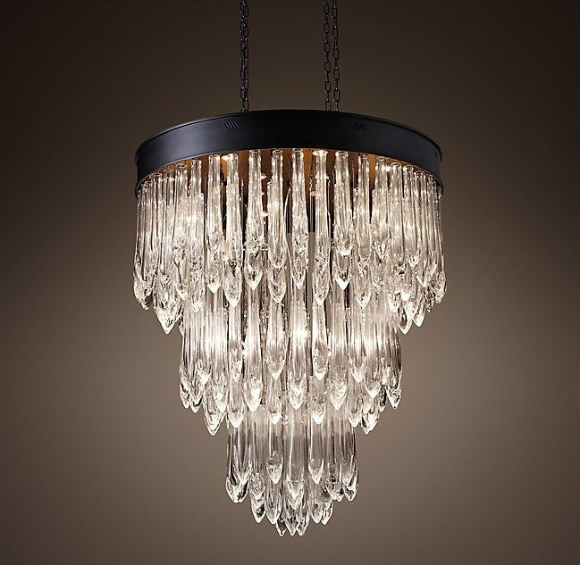 Modern Lights Crystal Column Chandelier